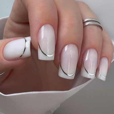 shimmering French tips