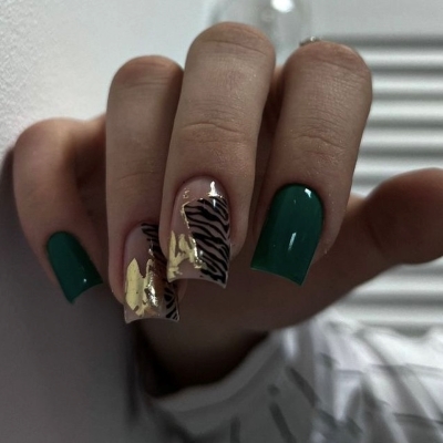 elegante grüne nageldesigns