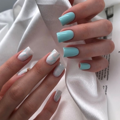 wasserinspirierte maniküre