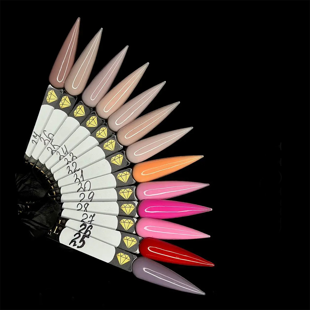 Palett von farbigem Polygel