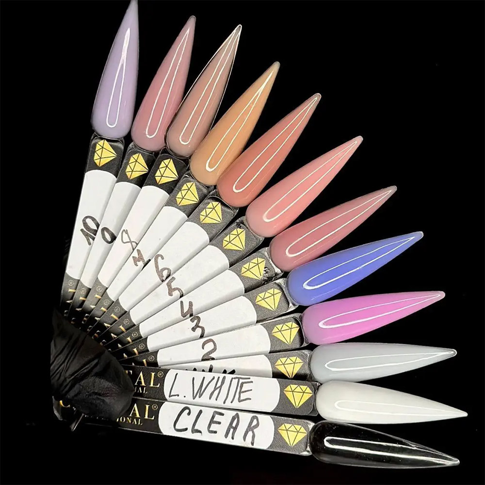 Palette flüssiger Polygels