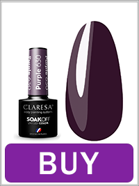 Claresa Hybrid Polish PURPLE 630 black violet, 5g