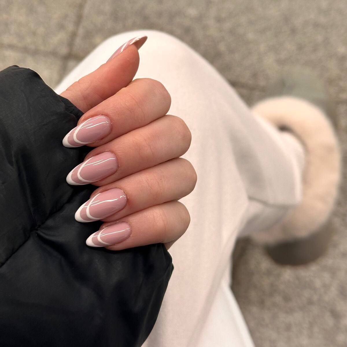 Doppelte Herbst-French-Maniküre