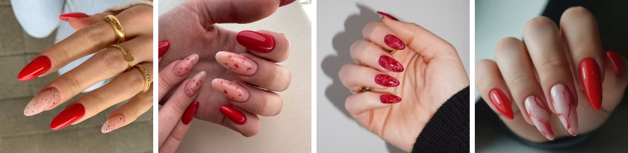 stilvolle rote Maniküre