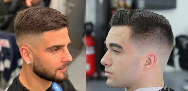 Glattes Haar mit Mid Taper Fade-Cut Edgar