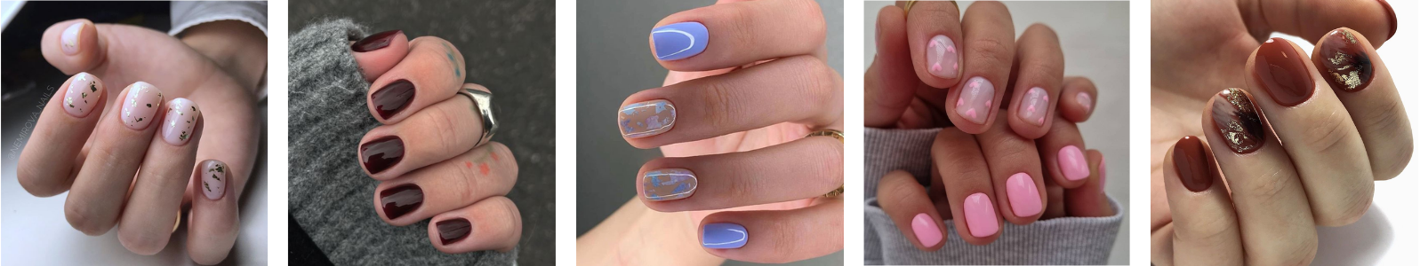 herbstliches kurze nägel nageldesign