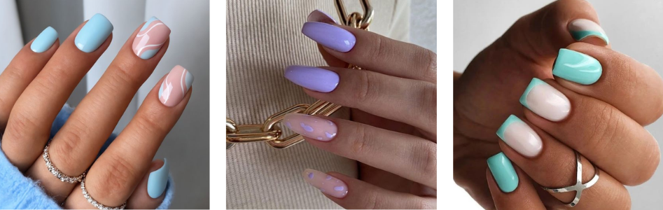 sommerliche Hybridmaniküre mit Gel-Lack